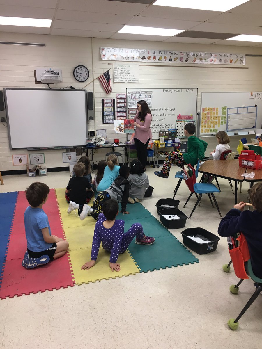 Ss loved having Ms. Kleinbrahm come read to our class yesterday! We can't wait for more parent readers in the weeks to come. #EESLearnAndLead #firstgrade