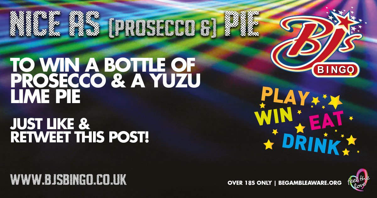 BJsBingoKitts's tweet photo. 🍾 Add some fizz to your bingo buzz! For your chance to win a bottle of ice cold #Prosecco & a Yuzu Lime Pie, just LIKE & RT this post 🍾
https://t.co/aZRGUU5ICs
#BJsBingo #Bingo #Birmingham #NomNom #Competition #FeelTheLove <3 https://t.co/yqumYyMDGL