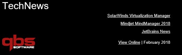 QBSSoftware's tweet image. Check out the latest TechNews: goo.gl/rPWcFY 
@solarwinds #SolarWinds #VirtualizationManager @Mindjet #Mindmanager @JetBrainsRider @resharper