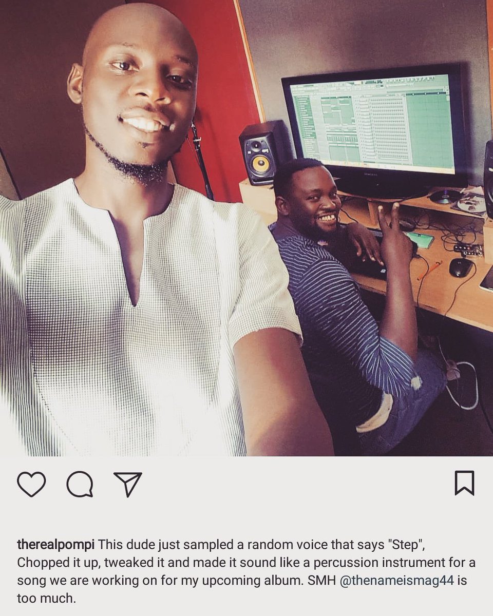 itsretunes's tweet photo. Pompi in studio with Mag44 working on a song off his upcoming album.
What would you name this song if you were ask to name it?
#Retunes #Music #Africa #Zambia https://t.co/9OyH9fQTiF