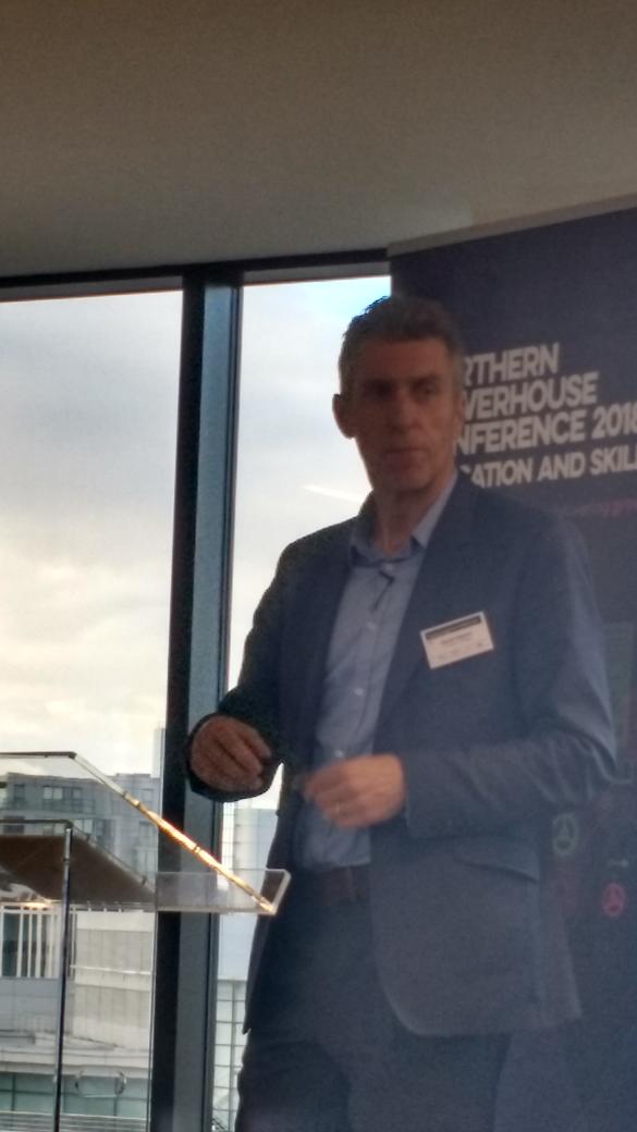 LauraBellEDT's tweet photo. David Hughes always delivers a good speech (in my opinion) calling for a collaborative approach to tackling the skills problem in the Northern Powerhouse #EdSkills18 #cdi #AOC https://t.co/RAl5F8QgEB