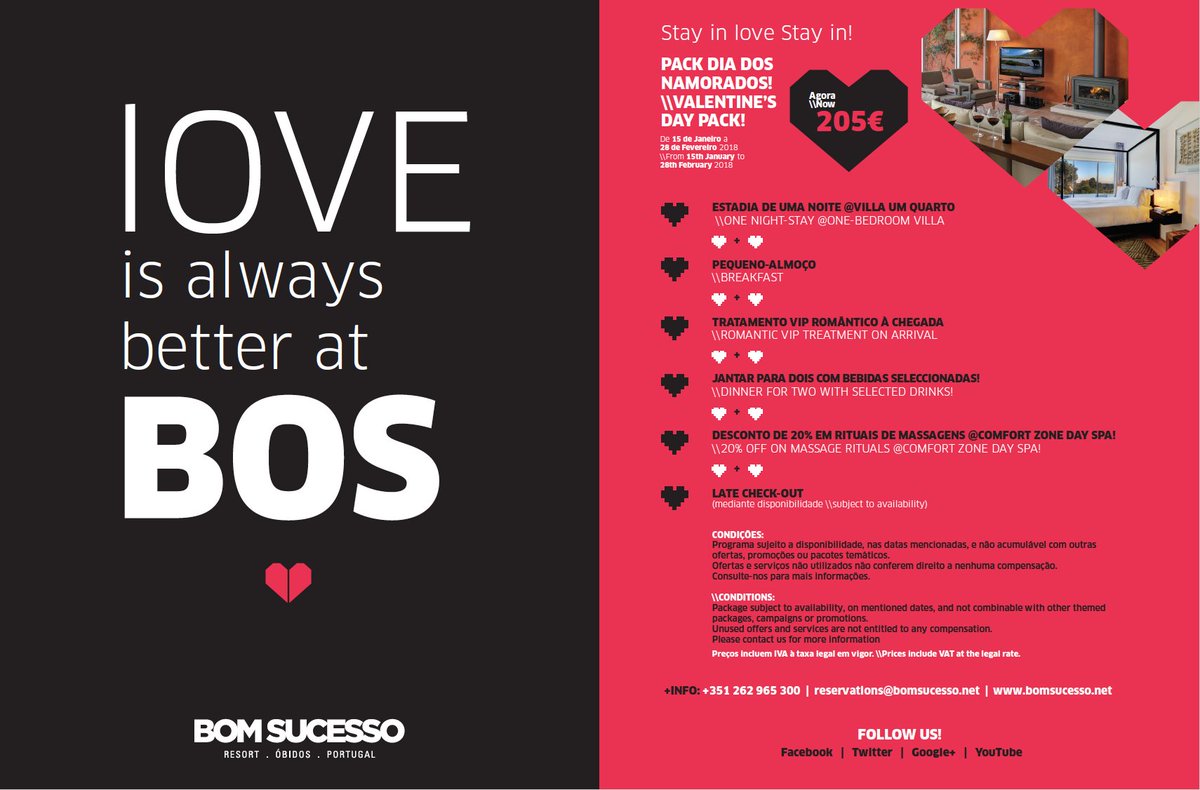 ❤️ Love is in the air! ❤️
Hold on to it @ +351 262 965 300 | reservations@bomsucesso.net
#love #valentinesday #bemyvalentine #namorados #diadosnamorados #amor #saovalentim #Obidos #bomsucesso #resort