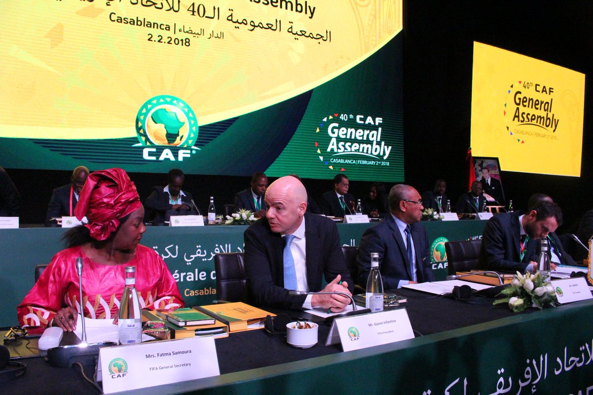 NigeriainfoFM's tweet photo. Nigeria's AU Mustapha (SAN) elected President CAF jury of Appeal. While Joseph Adamu confirmed as director CAF competitions. #CAFGA https://t.co/JBnnbLb73I