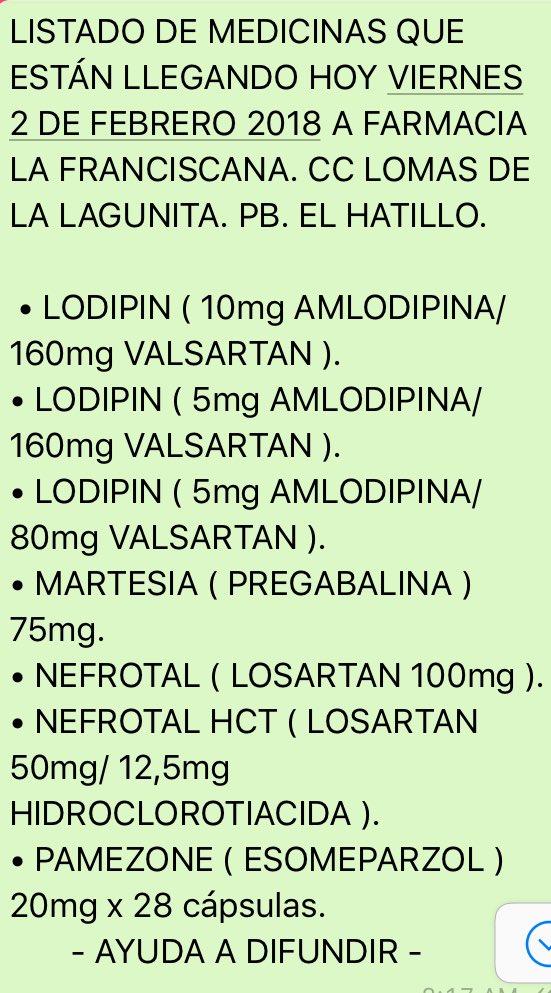 LafranciscanaF's tweet photo. #2feb #ServicioPúblico ATENCIÓN !LLEGANDO MEDICINAS a #FarmaciaLaFranciscana Da RT Ayuda a difundir #Venezuela https://t.co/2qyD5tTXz5