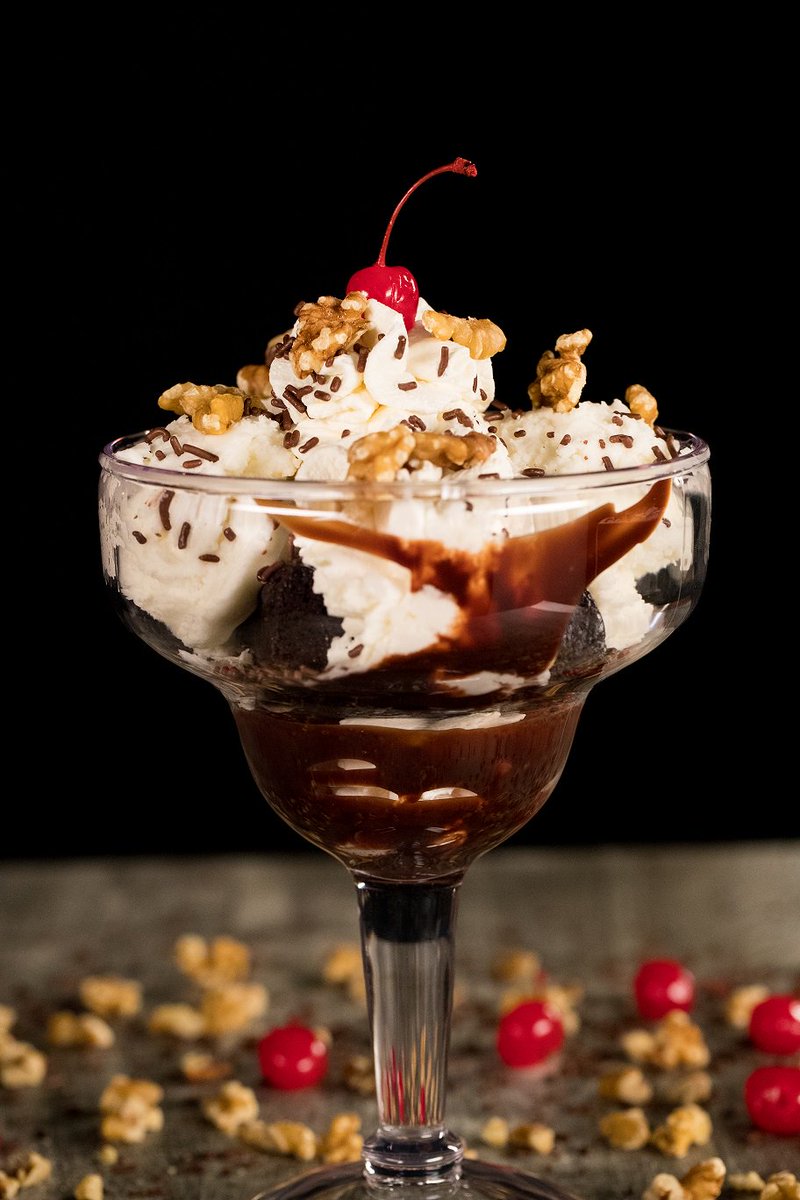 Treat yourself to our Hot Fudge Brownie vanilla ice cream and hot