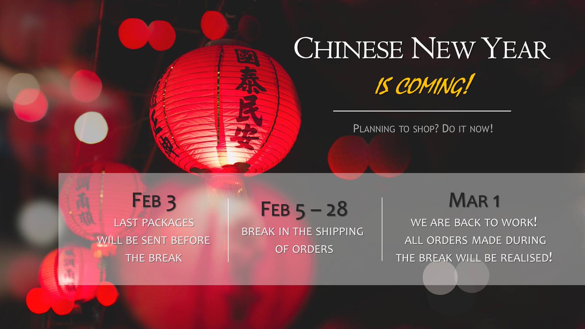 Get2luxFans's tweet photo. Chinese New Year!

https://t.co/4TnU5TG1by

#OnlineShop #Get2lux #Fashion #Clothes #Clothing #Brands #Designer #DesignerClothes #BestShop #Accessories #Shoes #Cosmetics #DesignerShoes #DesignerClothing #Fashionable #NewBrands #replicas #DesignerReplicas #Checked https://t.co/yn2TLdFFiC