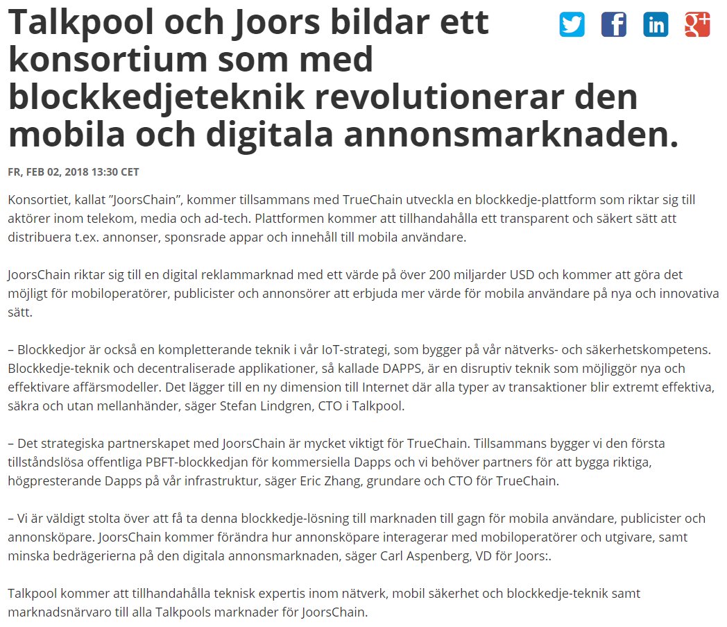 Nyemissioner's tweet photo. Varför ger sig Talkpool in på annonsmarknaden och varför behöver annonser IoT? Ahh, ska inte vara så tråkig, blooockchaaaiin! https://t.co/2TQBmlzCGK