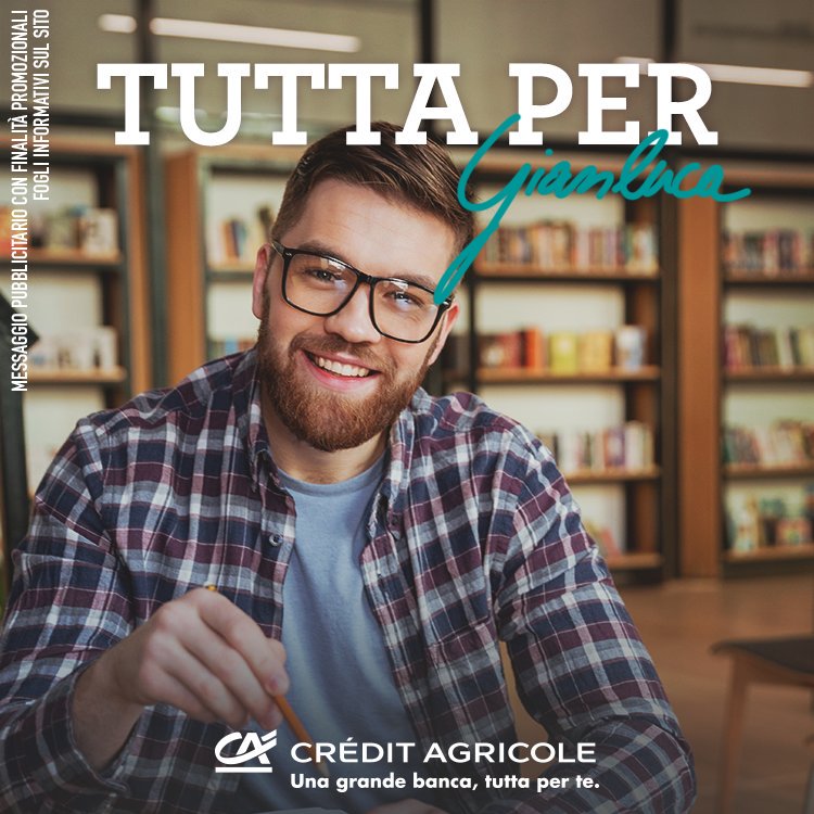 CA_Ita's tweet photo. #tuttaperte: ti piacerebbe avere un conto 100% digitale, con servizi creati su misura per te? Apri #ContoAdesso ed entra in #CréditAgricole, proprio come ha fatto Gianluca! https://t.co/lNCHF2Px5d https://t.co/4AoaRQoxTo