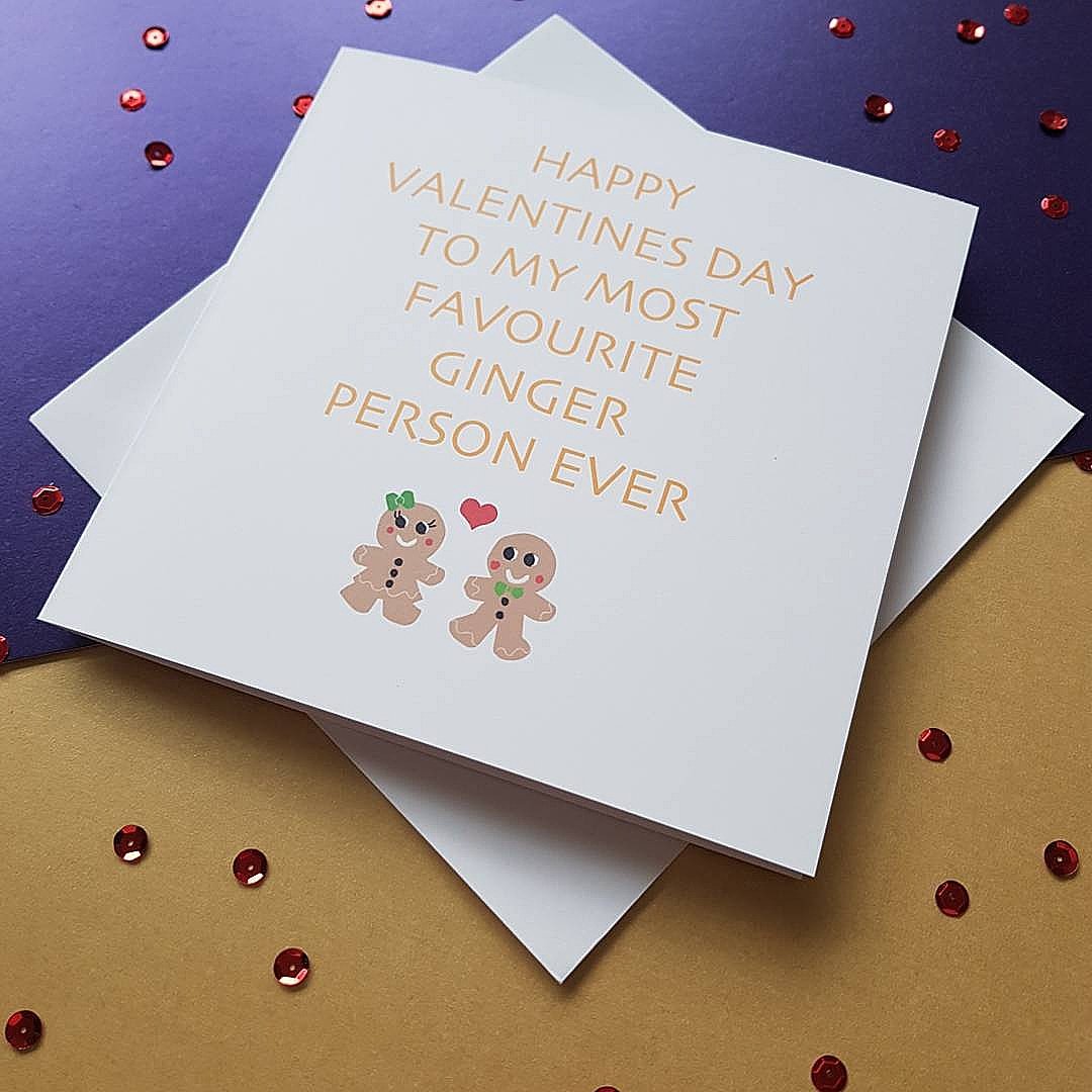 The perfect Valentine's card for that ginger love of your life. Avaliable from my etsy shop etsy.com/uk/shop/BearDe… <a href="/HandmadeHour/">HandmadeHour</a> #ValentinesDay2018 #Valentines #etsy #shop #ValentinesDay #love