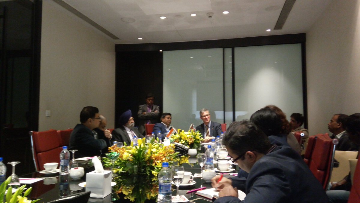 TamulPlates's tweet photo. Arindam Dasgupta in conversation with British High Commissioner. Some major highlights of the conversation revolved around the Biodegradable quotient, competition. He calls @Tamulplates "the dream project" https://t.co/nBFysUBXh9