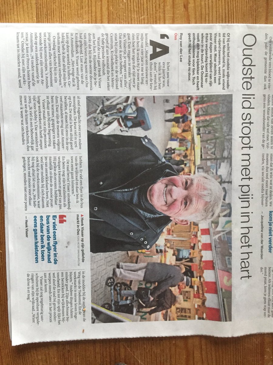 #HenkVisser - Mooi artikel over “mooie man”! 👍👏<a href="/bdossenomgeving/">Brabants Dagblad</a> <a href="/WijkraadCKM/">WijkraadCKM</a> <a href="/Iedereenuitoss/">Iedereen uit Oss</a> <a href="/VDGbrok/">Frank den Brok</a> <a href="/GGwpwagemakers/">Gé Wagemakers</a> <a href="/CMJackOss/">Jack van Lieshout</a>