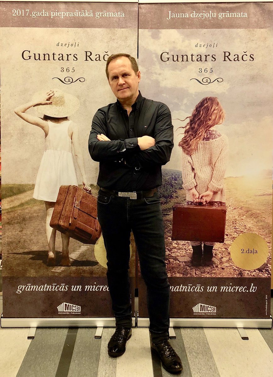 GuntarsRacs's tweet photo. Labrīt! Tā diena ir klāt un grāmatas “365” 2. daļa ir visās grāmatnīcās visā Latvijā. Uzskatīju par godu šajā dienā to atvērt dzimtajā Liepājā! Tāpēc plkst. 13.00 būšu sastopams #Liepāja @JanisRoze grāmatnīcā Vītolu ielā 1. Pēc tam koncerts @LOClv Rožu zālē ar #SaldāsSejas #GR365 https://t.co/dHW09FBLNX