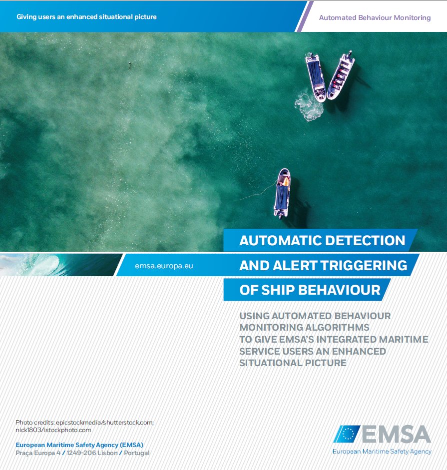 EMSA_EU's tweet photo. Discover how #EMSA ’s #AutomatedBehaviourMonitoring algorithms can detect certain patterns of ship behaviour for multiple purposes #maritime safety &amp; security #border protection #fisheries control #IntegratedMaritimeServices #IMS #ABM https://t.co/Ly4nwyxFWs https://t.co/SBj8NGmQSC