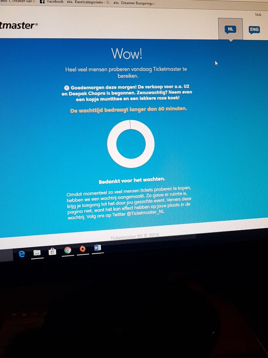 Bianca_koolen's tweet photo. @Ticketmaster_NL Hoe lang blijft dit er zo staan? Nu al 7 minuten :( https://t.co/N2SzTXuwun