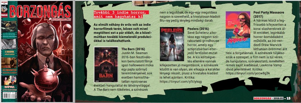 peelersthefilm's tweet photo. More love from our Hungary Horror Fans! @peelersthefilm gets a shout-out from Horror Mag #Borzongás!! Thanks for the love @pcgurumagazin & #GáborBöjtös!! https://t.co/gekYV8dIx3 #PeelersTheFilm #HorrorInHungary #2017Horror https://t.co/TjfdcZjX9w