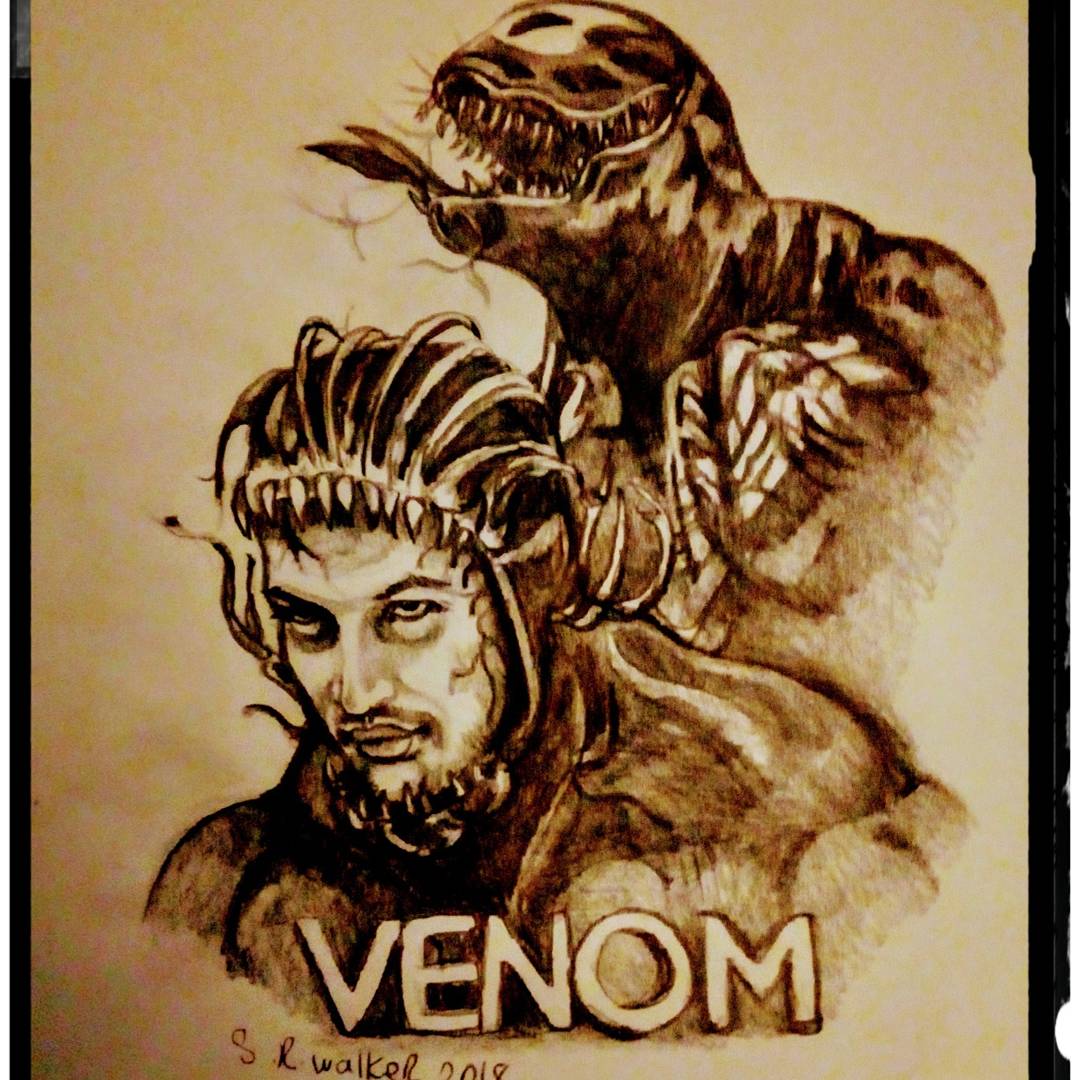 stephwalker40's tweet image. OK I finally did it, my attempt at drawing tom turning into venom I can't wait for the movie,,