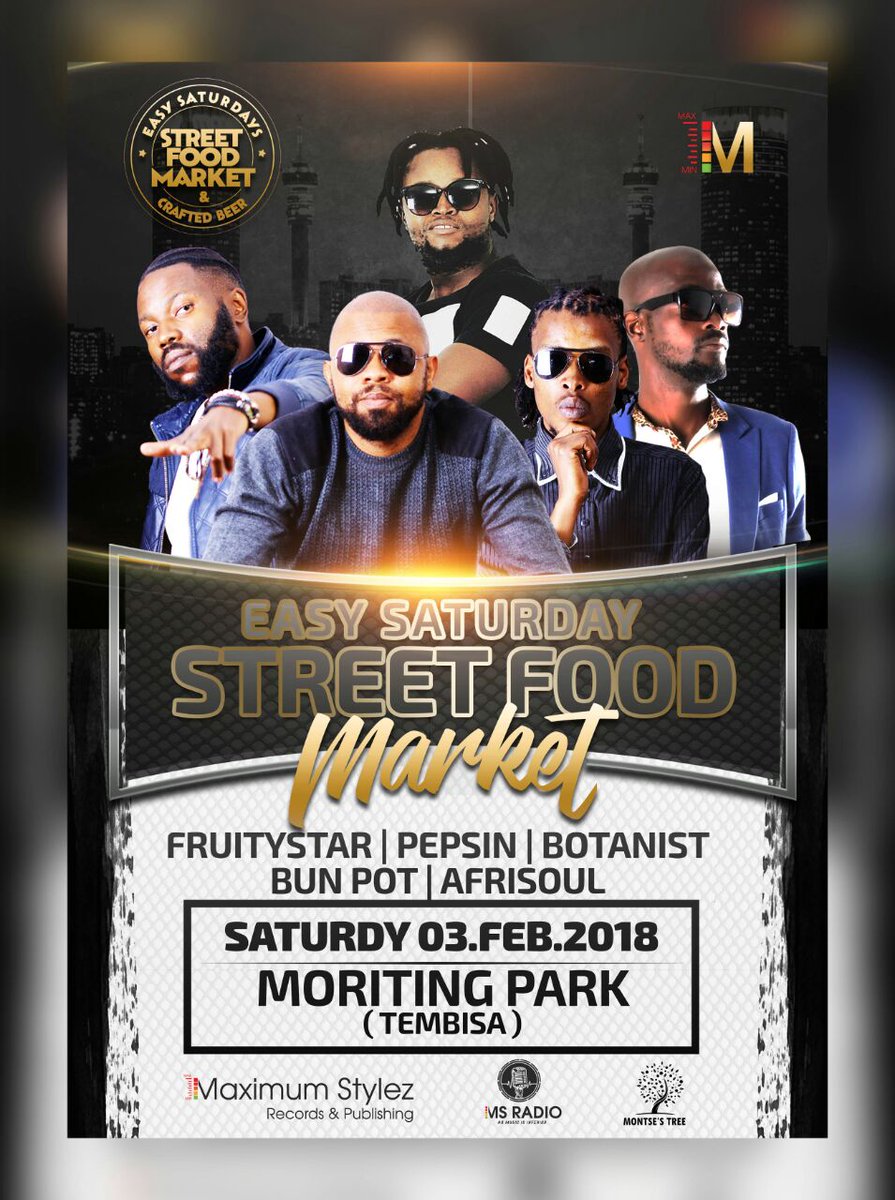 maximum_stylez's tweet photo. Its on 2moro in #Tembisa 1632 at #MoritingPark its the @easysaturdays -Streetfoodmarket & Crafted Beer. On the stage performing catch #MSR_All_Stars. Gates open at 12pm, COME EARLY, HUNGRY & THIRSTY 😁 #Maximum YAGA YOH!!! https://t.co/2GYFB0M6l9