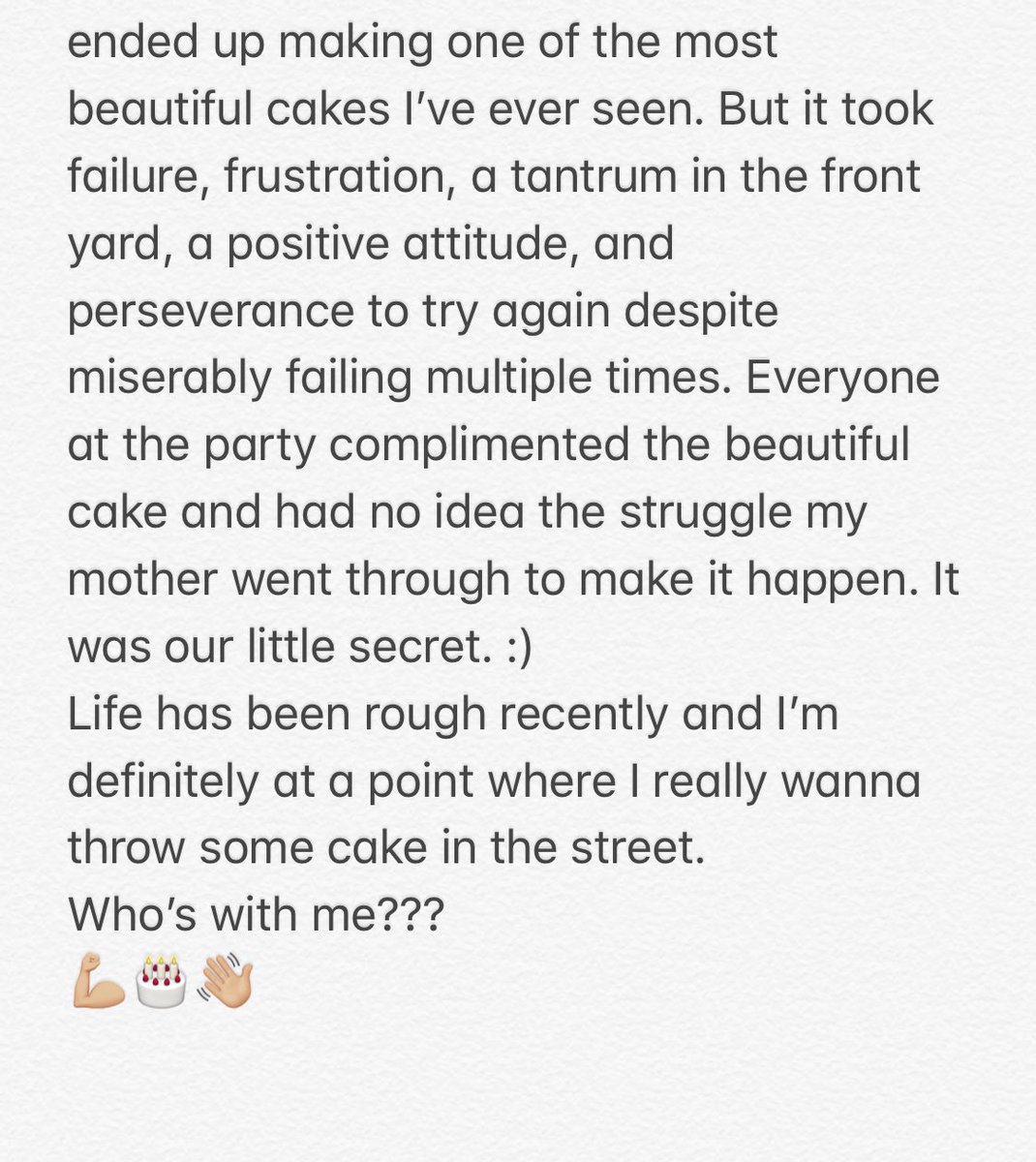 ColleenB123's tweet photo. Let’s throw some cake together. https://t.co/W3LUpaO59a