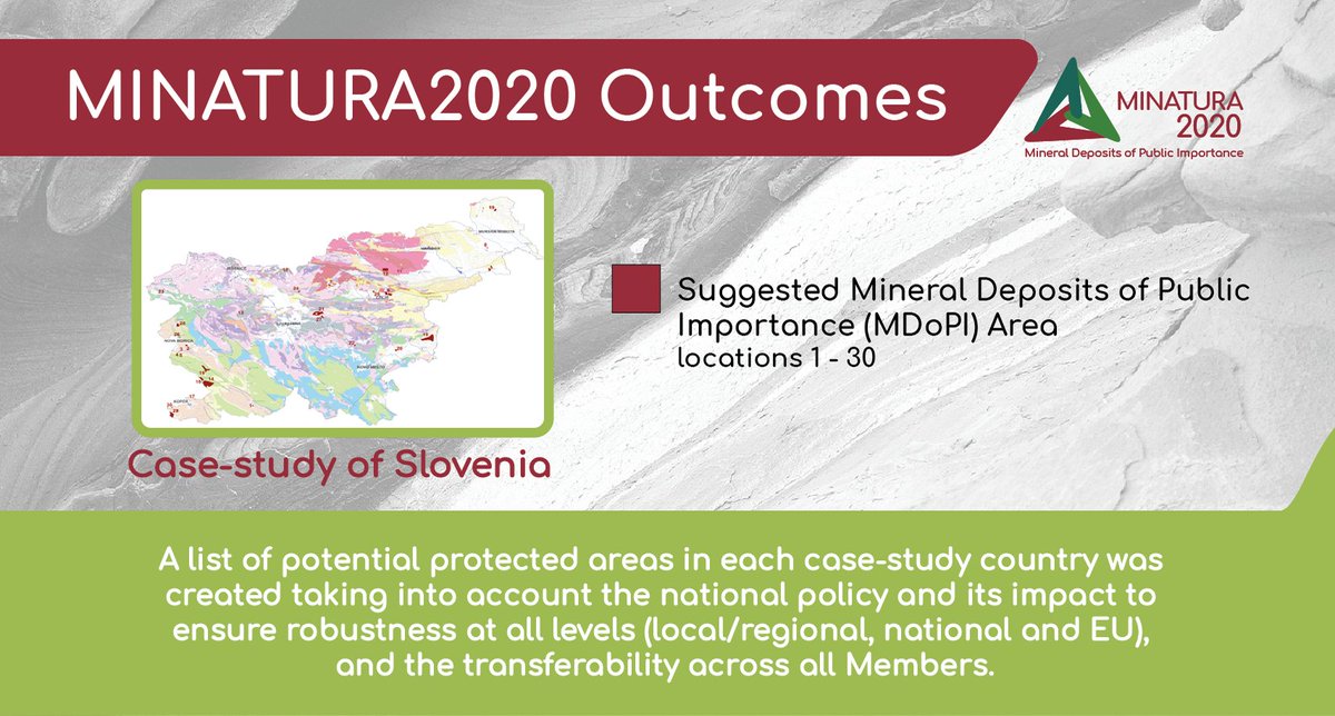 #MeetMINATURA: A list of potential protected areas was created for the different case-study countries 👉 #minerals, #sustainability &amp; #mineralpolicy bit.ly/2rWOYD6