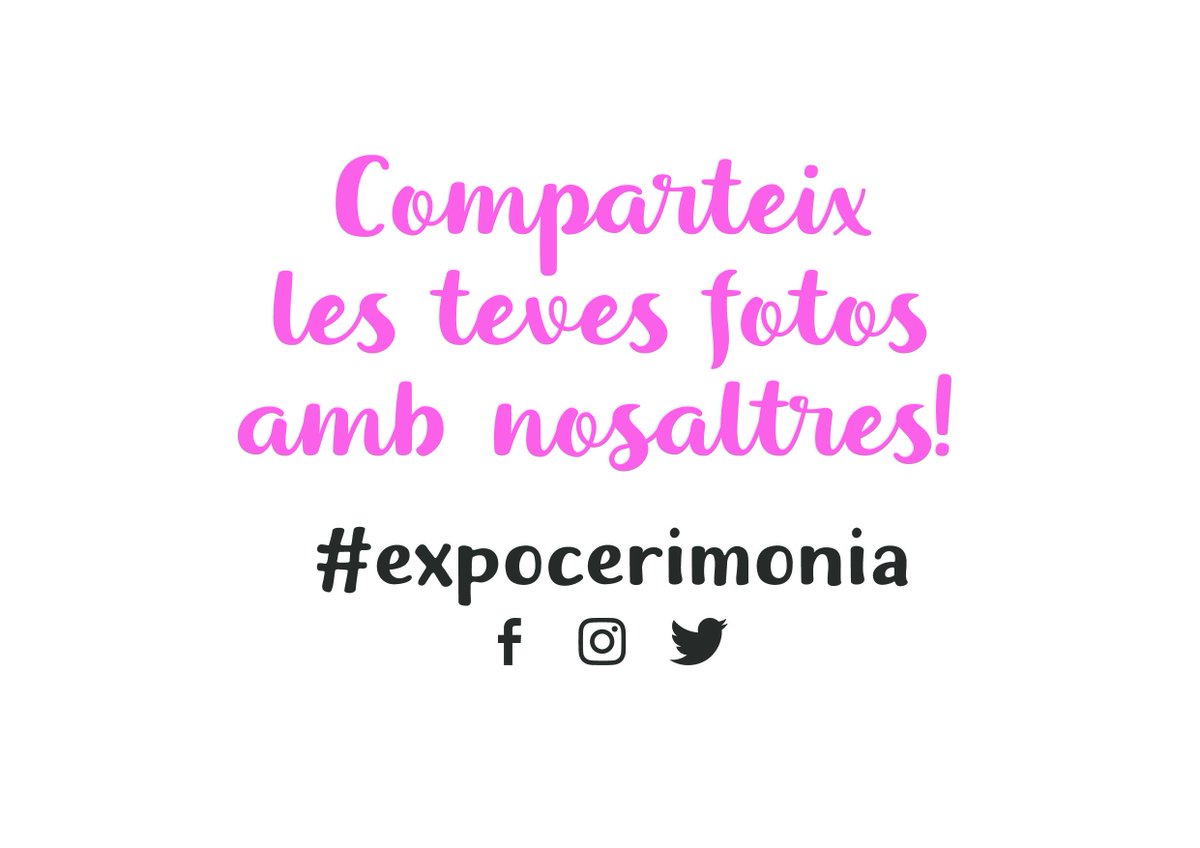 Expocerimonia's tweet photo. Volem veure tooooot el que t'ha encantat! ❤

Comparteix les teves fotos, videos i històries a les teves xarxes socials amb #expocerimonia

Ens casem amb tu! https://t.co/0mzymkgEom