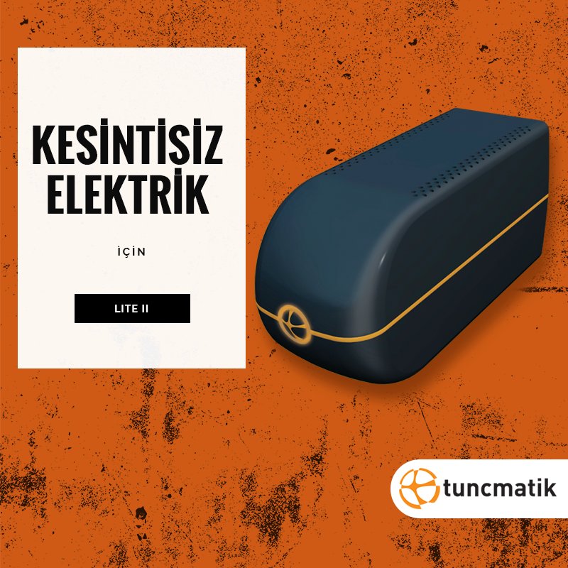 Tuncmatik1's tweet photo. İşlerinizin kesintisiz yürümesi için elektriğe, elektriğin kesintisiz olması için Lite 2 serisine ihtiyacınız var. https://t.co/VBfizd5oqS