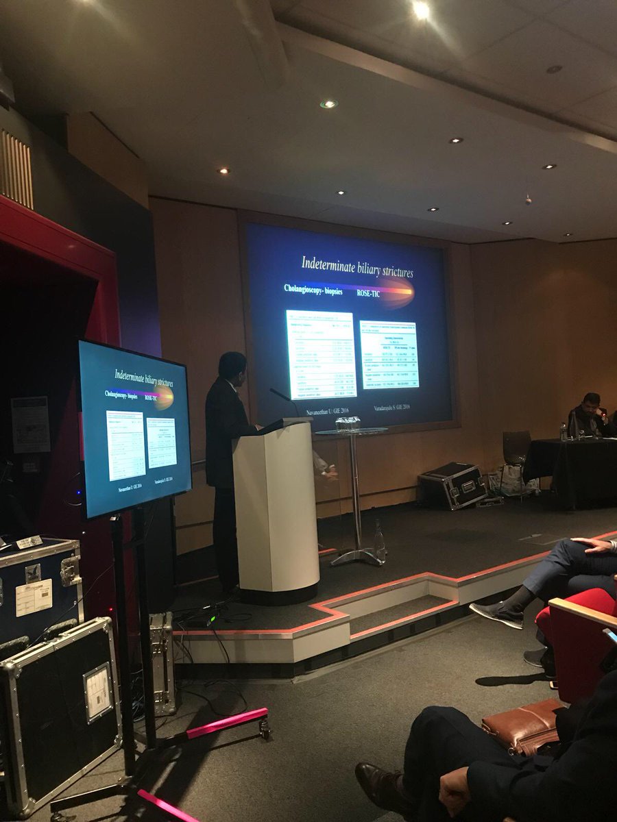 Dr Webster giving an update on cholangioscopy - pushing the boundaries on the the size of stones removed. #paes2018
