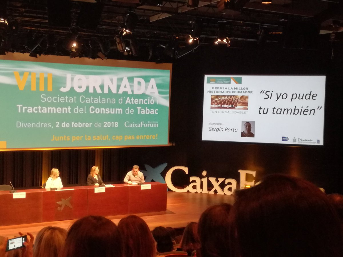 CarmenCabezas10's tweet photo. Una història emocionant: " Mi enfermedad mental no lo pude escoger, pero esto sí" Deixar de fumar és possible. Enhorabona! #scatt2018 https://t.co/AQfSVIuA0t