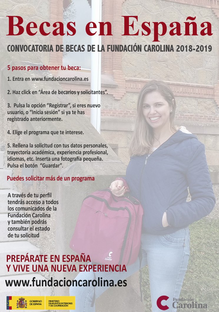 RedCarolinaMx's tweet photo. ¿Sabías que puedes llenar tu solicitud para una beca de @Red_Carolina a cualquier hora, todos los días de la semana y hasta el 20 de marzo? Es tu oportunidad de estudiar en #España #BecasQueCambianVidas #Becas  #FelizFinde https://t.co/iv2GHcMZ1z