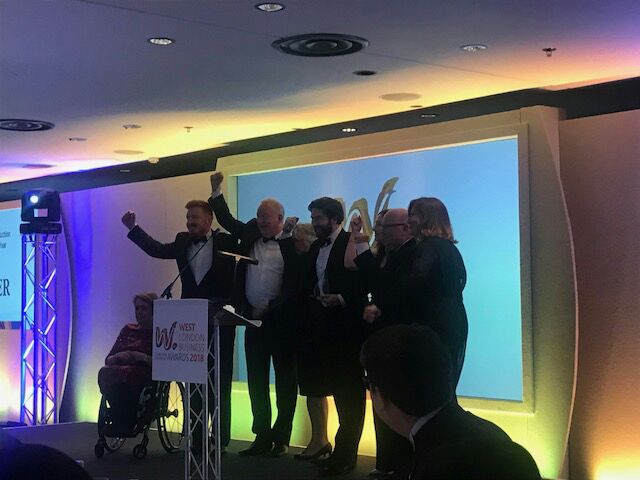 kierconstruct's tweet photo. and we did it!!!! Congatulations to #Kiersouthern for winning Property & Construction Business of the year at the West London Business Awards last night #WLBA18 https://t.co/Zx1pFentJ3