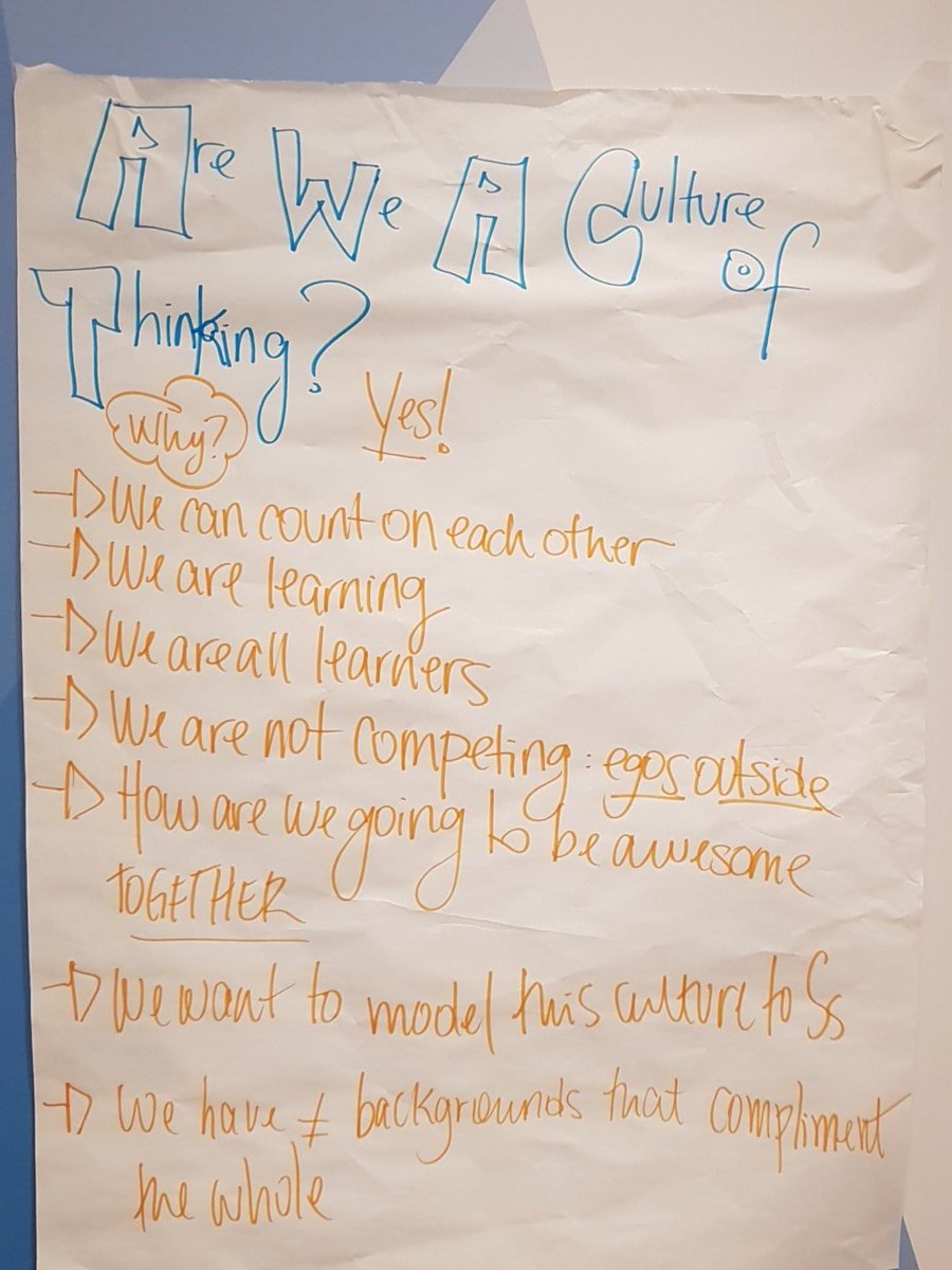 TamiYagui's tweet photo. Are we a culture of thinking? 
Yes, we are!
Here at @EscolaConceptSP we are  building a Culture of thinking together. Ts are ready to foster this culture among our community!! #conceptsp #makingthinkingvisible https://t.co/vQX87jmUhg
