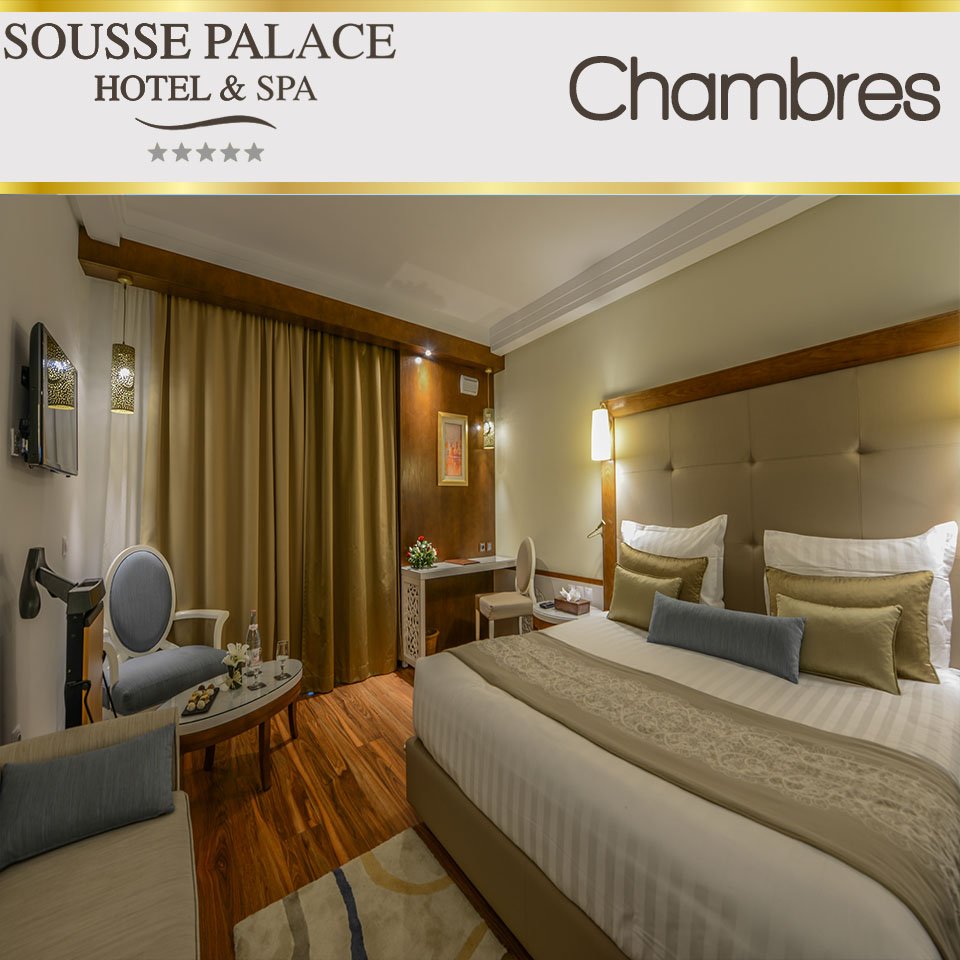 SHDT_HOTELS's tweet photo. Réservez une chambre ou une suite à #Sousse_Palace &amp; profitez des avantages du confort qui l'accompagne. https://t.co/ezrcvnbLV1