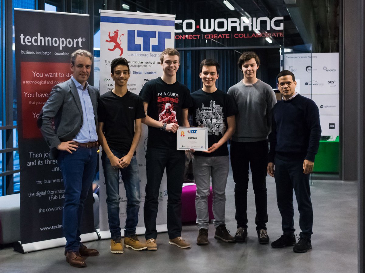 LuxTechSchool's tweet photo. Great job to all the teams and special congratulations to the 3 WINNERS of the #LTSGameEvent! #DigitalLeader #LTSGameDev #GameDev @Technoport_Lux @DigiLetzebuerg https://t.co/3IkGubLPZE