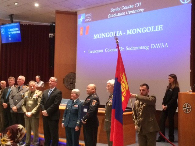 CMC_NATO's tweet photo. A privilege to be able to address the latest graduating class of officers from the @NATO_DefCollege #SC131. This course proposes a forward-leaning agenda which parallels & supports the #NATOβs broader modernisation objectives. You are #LeadersOfTomorrow. https://t.co/WYnBdtxUwz