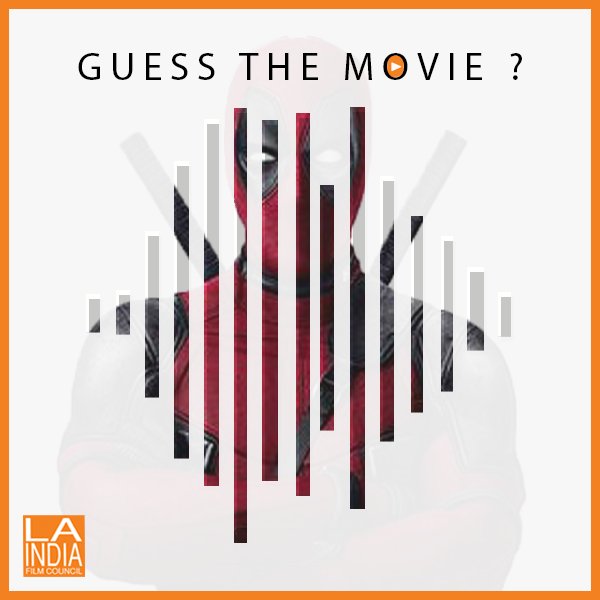 LAIFCOfficial's tweet photo. Guess the Logo of a famous Super Hero, who is smart, bad and hilarious! #GuessTheMovie https://t.co/dIoIBdd3Ji