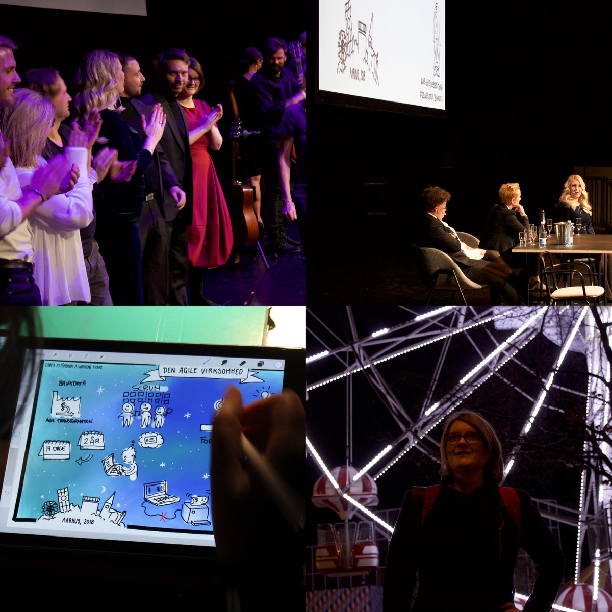 Snigne's tweet photo. Snapshots of from my latest assignment of live-projected digital sketchnotes @ #djøfnytårskur in Tivoli Aarhus - #visualthinking #freelanceillustrator #experienceeconomy #ipadpro #procreate #digitalscribing #sketchnotes https://t.co/uDN3yyWEro