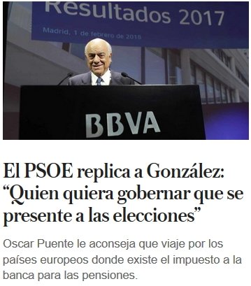JessClochard8's tweet photo. .@oscar_puente_ responde con rotundidad al presidente del BBVA dejando en evidencia su endeble argumentacion. El @PSOE piensa en los ciudadanos y no se deja someter a las presiones del lobby bancario. No pueden decir lo mismo ni la derecha azul ni la derecha naranja. https://t.co/XRSt1Z0U1s