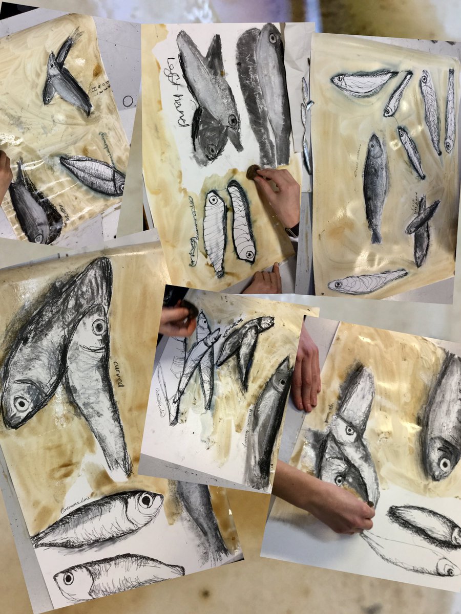 NewHallArtDept's tweet photo. Maybe not everyone’s cup of tea but great experimentation going on in the #fishonfriday #art workshop #BSiL #375th https://t.co/B2Fgsfigg3