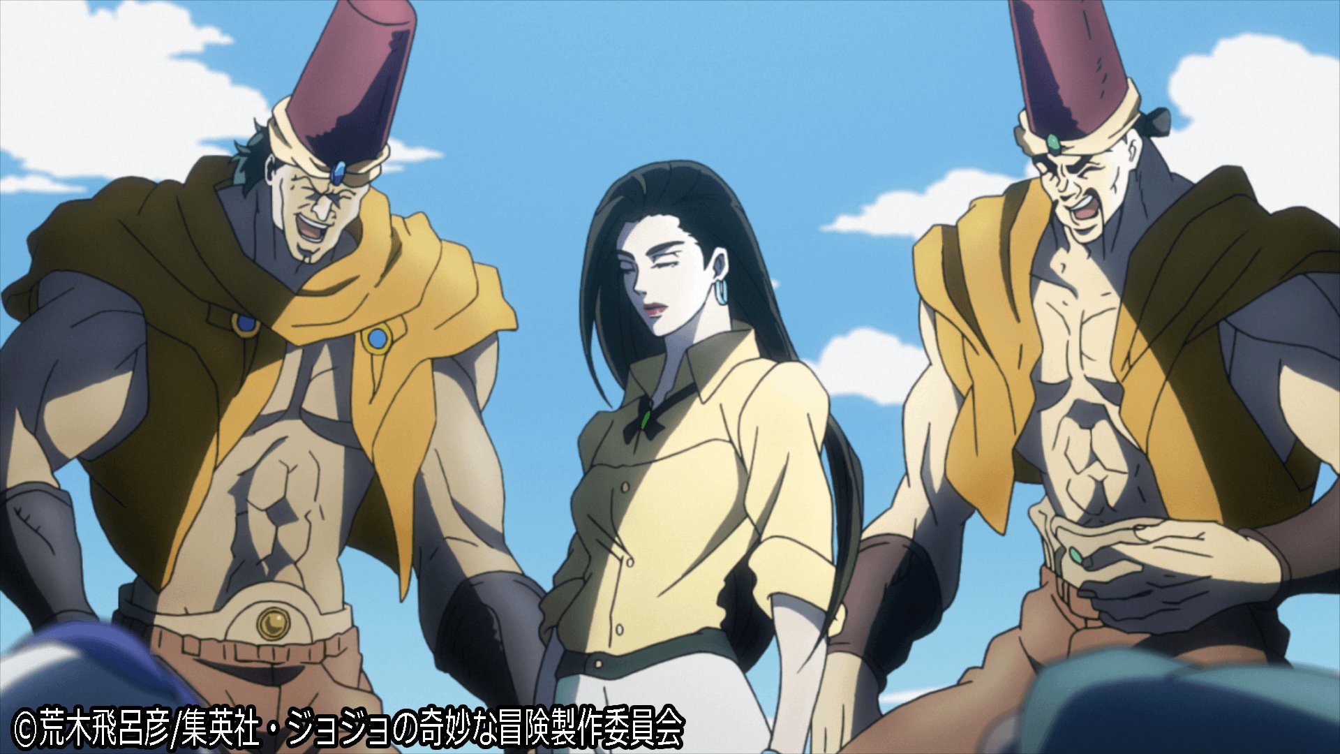 Abemaアニメ アベアニ 平日夜10時はコミック原作人気タイトル放送中 今夜の放送は ジョジョの奇妙な冒険 13 16 ついにメキシコの地下研究所に辿り着いたジョセフ 柱の男 サンタナ との対面を果たし 互いに戦闘態勢へ突入 だが