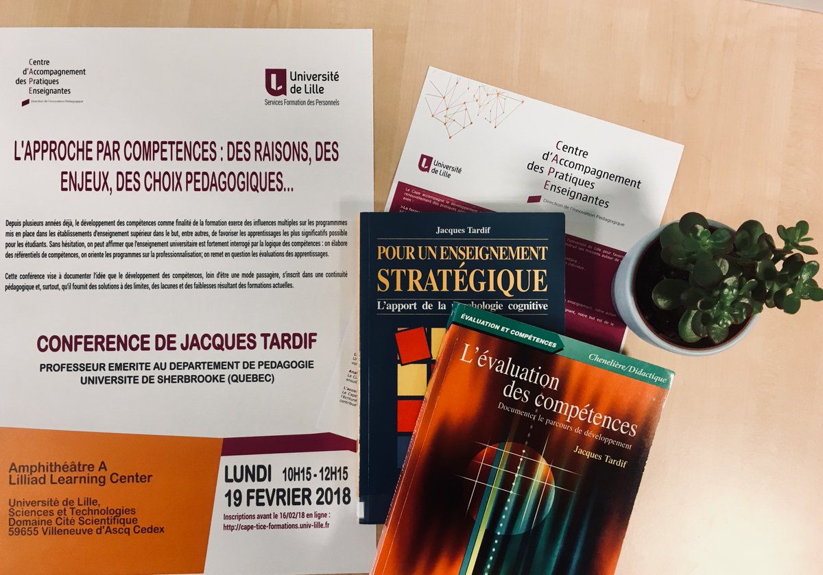 Enseignants, Formateurs, Intervenants ou Responsables de formation ? Le Cape/DIp accueillera Jacques Tardif pour une conf' sur l'approche par compétences ! <a href="/Univ_Lille1/">Ex-Lille 1</a> <a href="/fst_univlille/">fst_univlille</a> <a href="/univ_lille/">Université de Lille</a> <a href="/univ_lille2/">Ex-Lille 2</a> <a href="/Lille3/">Ex-Lille 3</a> @isiteULNE  <a href="/LILLIADlci/">LILLIAD</a> Rdz-Vs : 19/2/18 10H15 Lilliad Amphi A