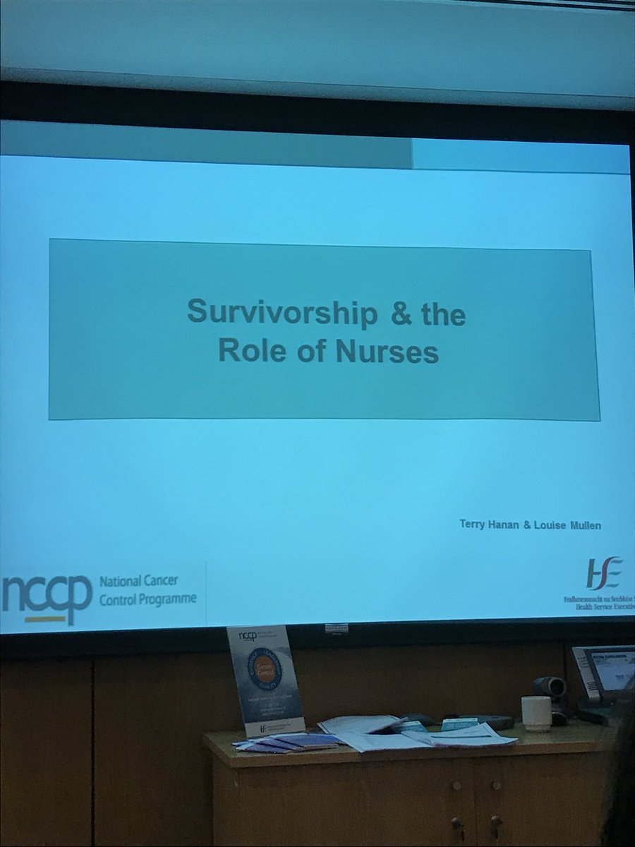hseNCCP's tweet photo. Terry Hanan giving an update on the role of nurses in cancer survivorship at the NCCP SACT Nursing session https://t.co/uDxUCmLxjM