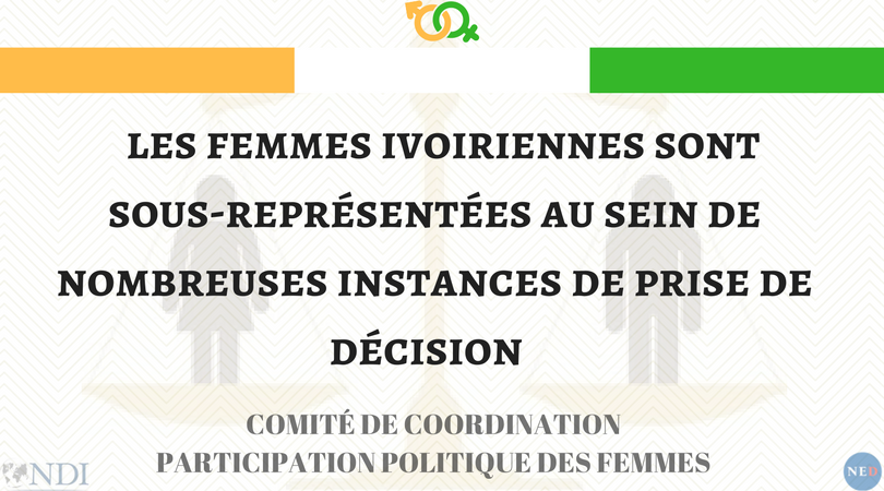 CIV_PARITE's tweet photo. Les Femmes ivoiriennes sont sous-représentées au sein de nombreuses instances de prise de décision. https://t.co/dwlFeiaNSo