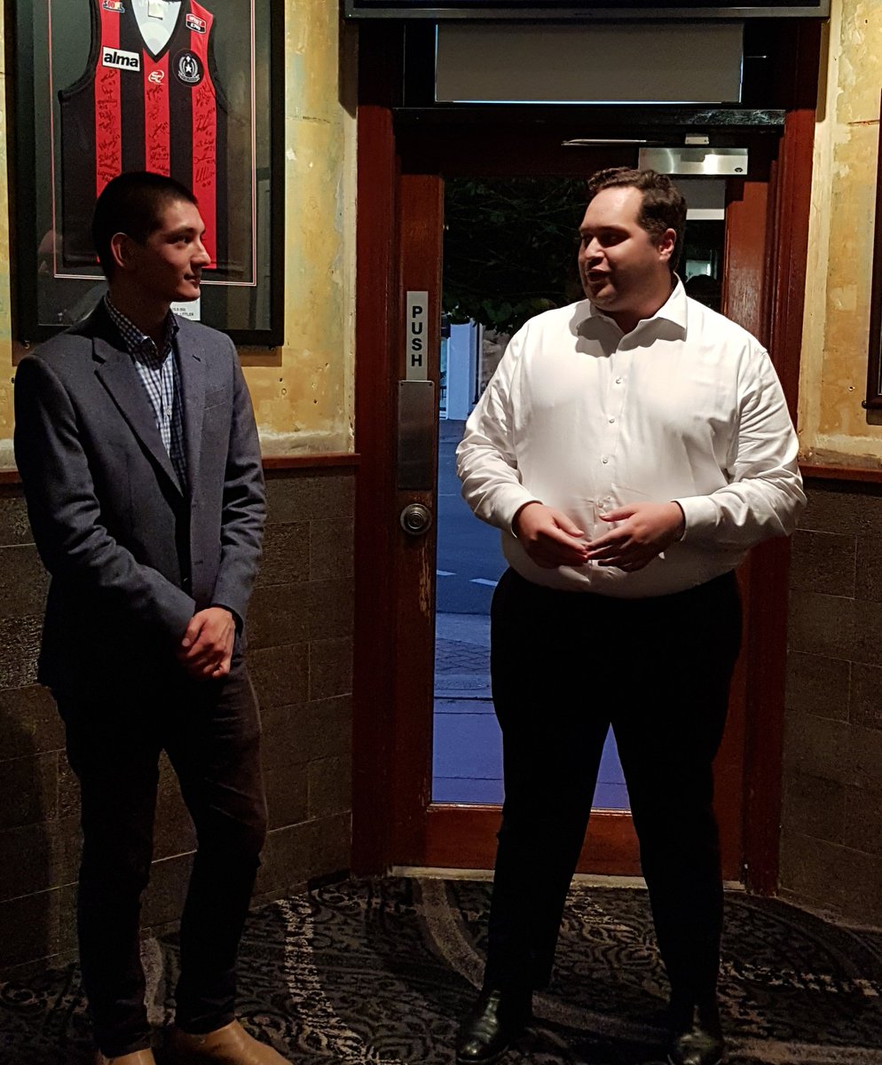 ALSF's tweet photo. Great to be joined by @YoungLibs President @JoshManuatu to launch the 2018 ALSF Activist Conference this evening in Adelaide. The relationship between ALSF and the Young Liberals has never been stronger or more important. https://t.co/VMBqeGsFUa