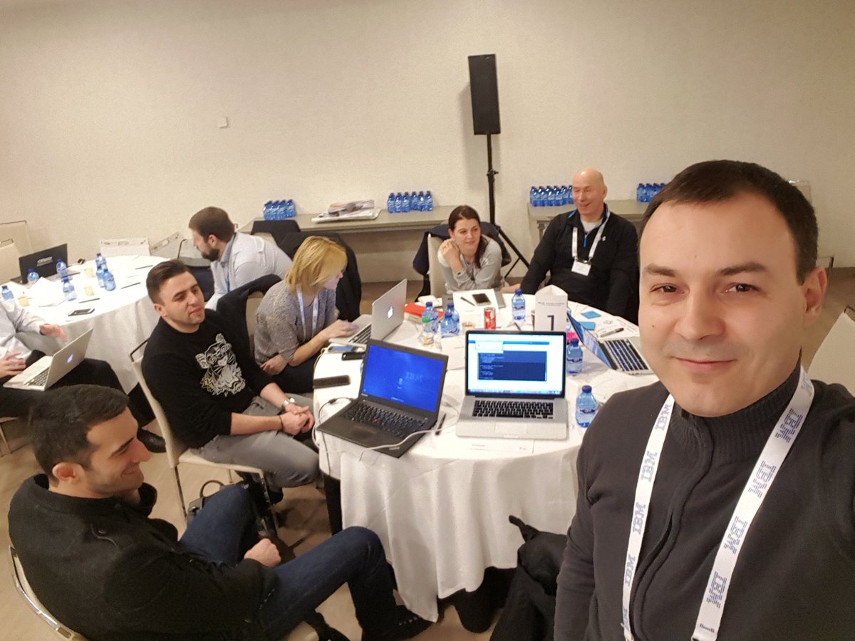 aosmak's tweet photo. How to close 4 full days of training and networking? Practice, practice, practice... #blockchain case study in this case! #faststart2018 #IBMCloud @KMarzantowicz @mjedrze @ArekGadula https://t.co/OK1A1EQQQT