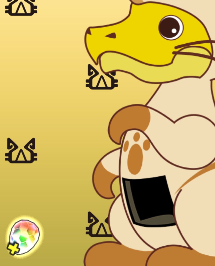 あなたのオトモアイルー 本日の モンハンコラボガチャ は レイギエナ でしたニャ ドロリフスキルが嬉しいですニャ