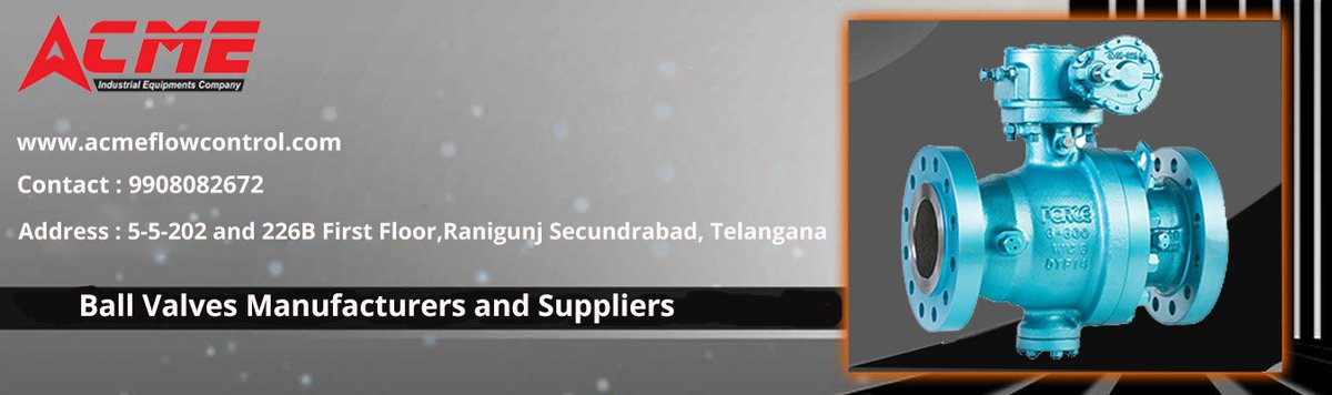 Acmeflowcontrol's tweet photo. ACME Industrial Equipment Company offer our clients a high quality Ball #Valves which is manufactured by our skilled professionals using the best grade raw material and high-end technology. We are Providing different types of Ball Valves.
visit @https://goo.gl/m1ibsJ
#ballvalves https://t.co/ZzjgEfSri6