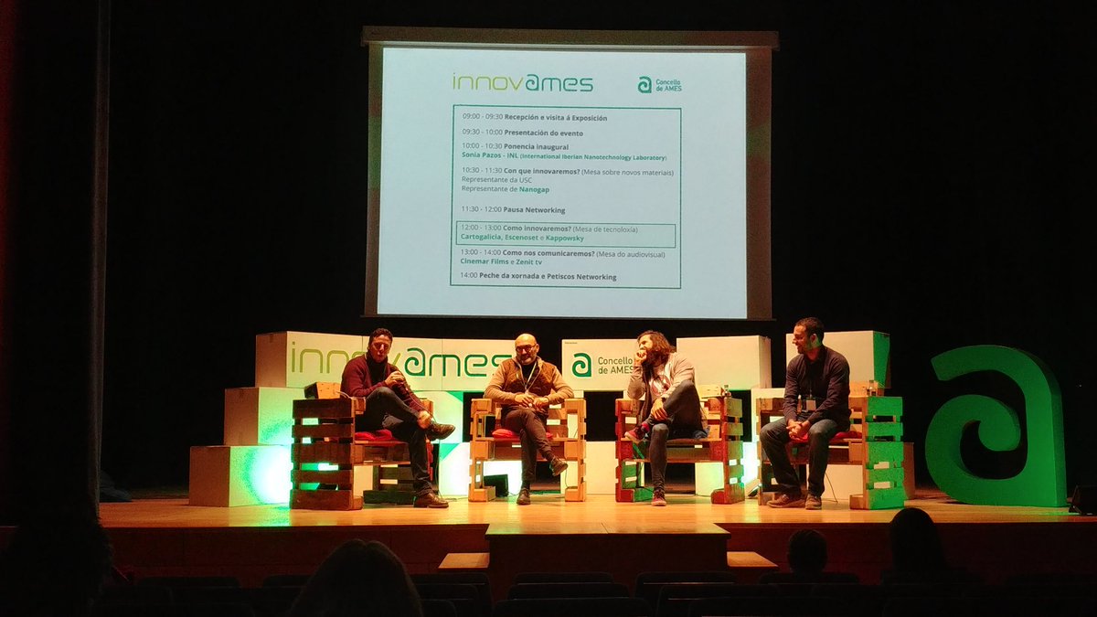 intertecnoSAT's tweet photo. Mesa tecnolóxica na #innovames con #cartogalicia, #escenoset e #kappowsky https://t.co/vpnM4eOAgs