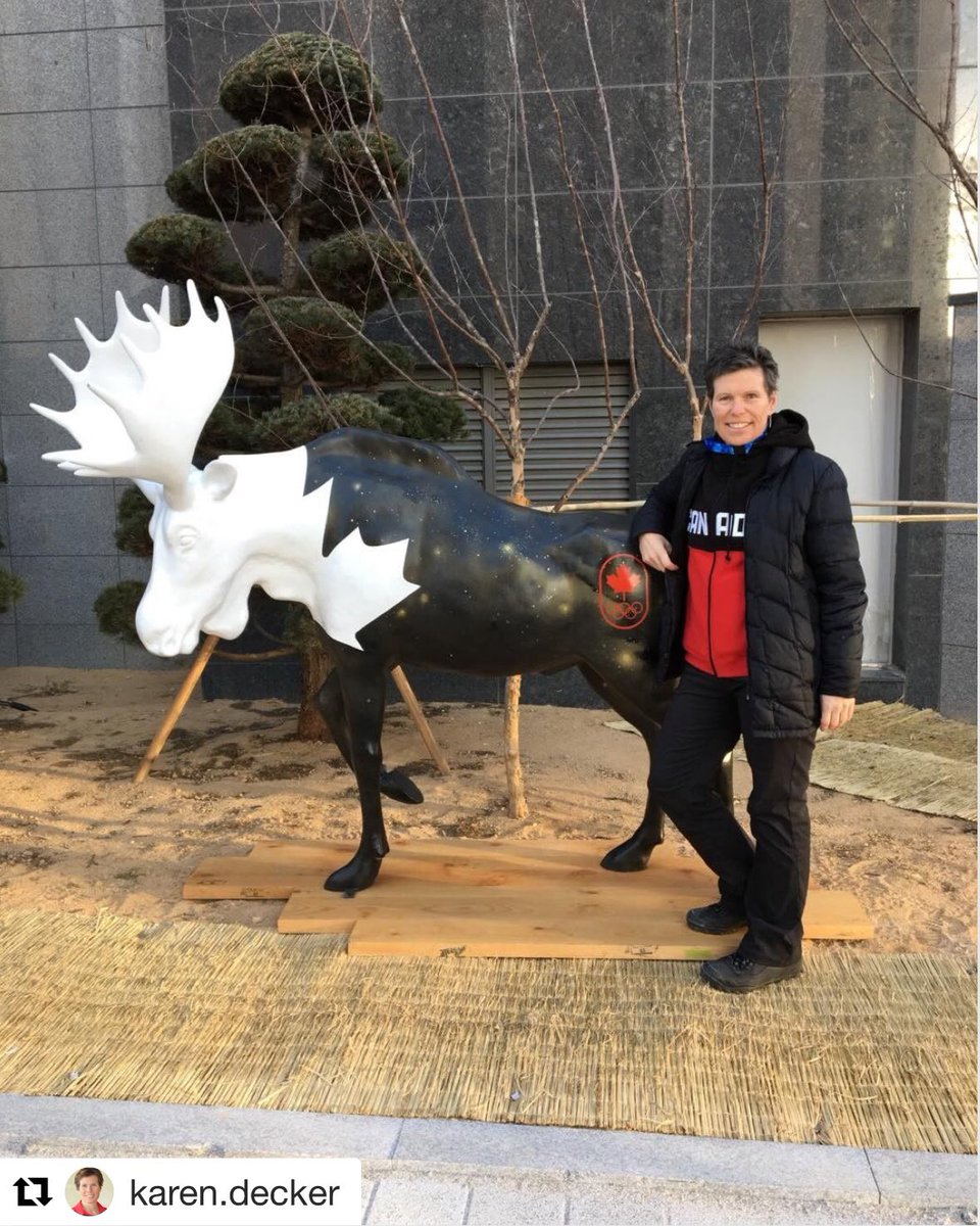 ACCELHealthSPC's tweet photo. The PyeongChang Winter Olympics Athlete’s Village is now open. Team Canada has its own little bit of Home in front of its athlete residence. Welcome to moose zone. It ‘moose’ be time to cheer on @TeamCanada! #moosefever #PyeongChang2018 https://t.co/J3hWBXeOSL