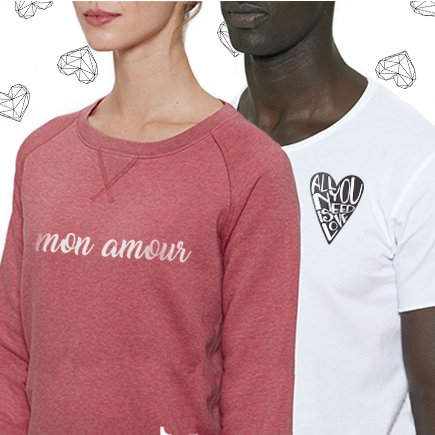 Il y a de l'amour dans l'air chez Mes Tenues Perso ❤️ Le 14 approche à grands pas et vous ne savez pas comment exprimer vos sentiments à l'élu(e) de votre coeur? Dites lui avec un vêtement personnalisé 👕❤️👚 #love #StValentin #broderie #vetements #amour
