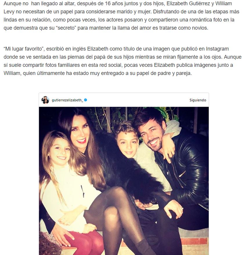 Elizabeth Gutiérrez <a href="/Elygutierrez19/">Elizabeth Gutierrez</a> y William Levy <a href="/willylevy29/">William Levy</a> en su foto más romántica via #HolaMx