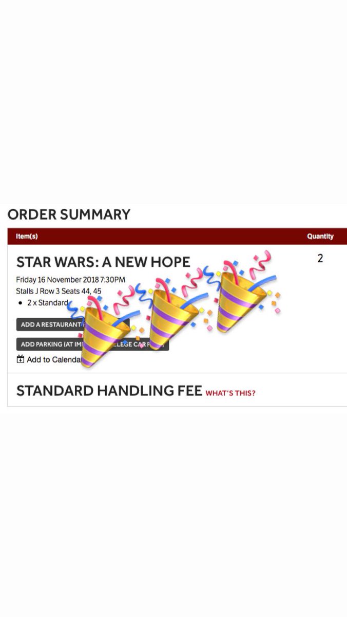 alirobertson93's tweet photo. Emotional roller coaster over... Super excited to have tickets for #starwars #anewhope at @RoyalAlbertHall 😁🎉 https://t.co/3EdkUxgPTK